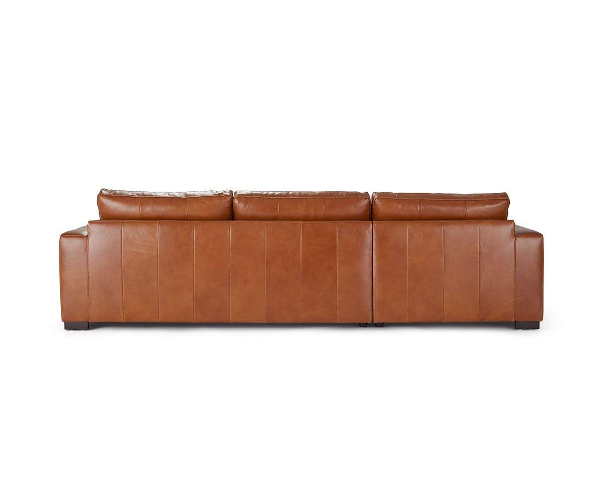 Chaise sectionnelle gauche en cuir Braxten