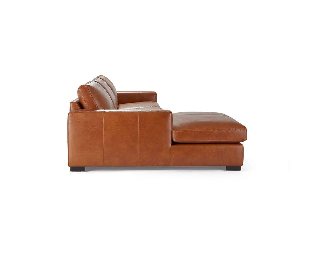 Chaise sectionnelle gauche en cuir Braxten