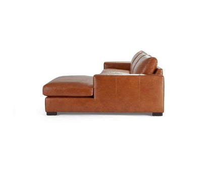 Chaise sectionnelle droite en cuir Braxten
