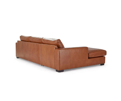 Chaise sectionnelle gauche en cuir Braxten