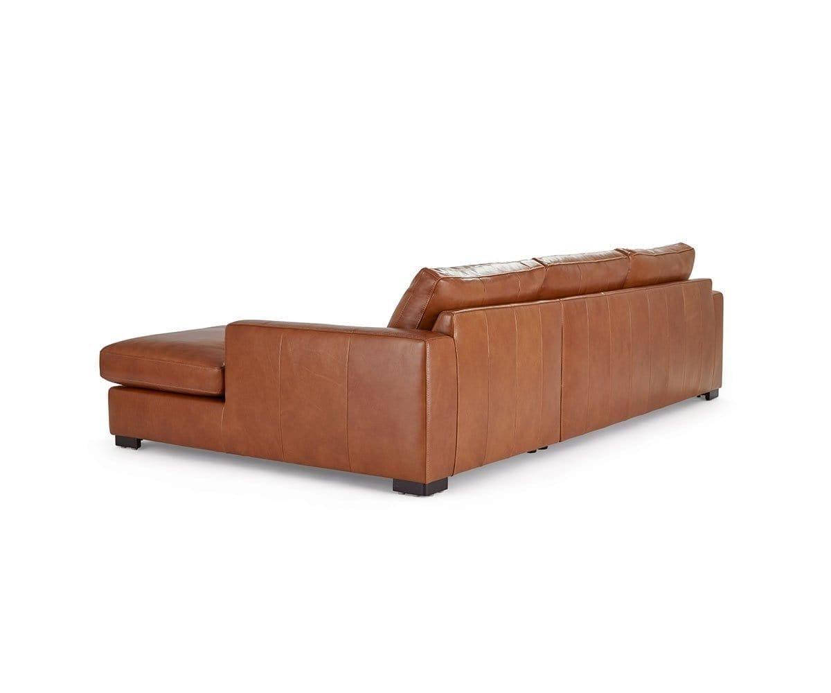 Chaise sectionnelle droite en cuir Braxten