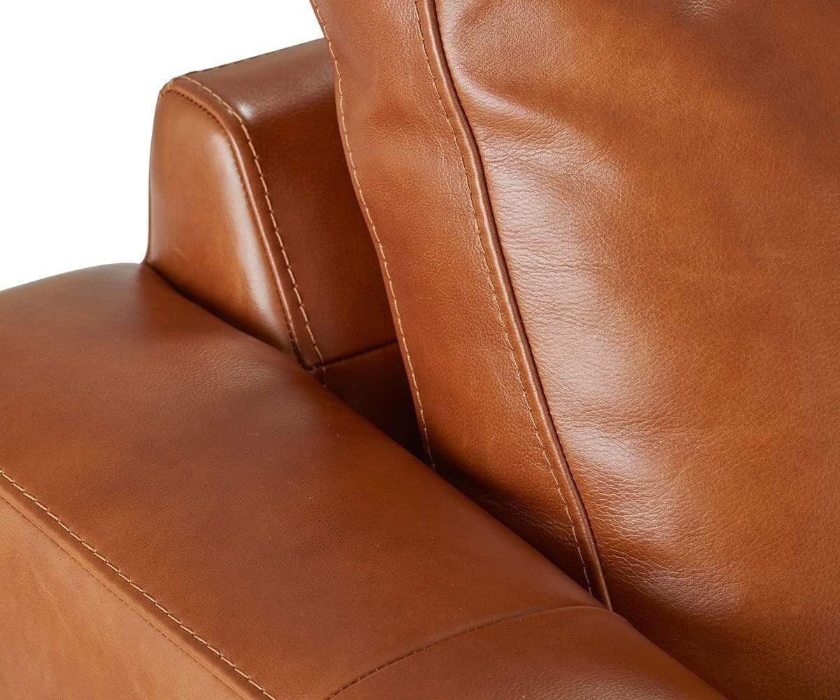 Chaise sectionnelle gauche en cuir Braxten