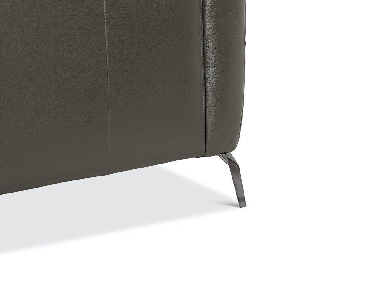 Canapé sectionnel inclinable électrique gauche en cuir Vetali