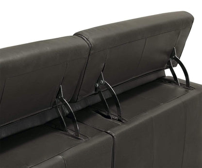 Canapé sectionnel inclinable électrique gauche en cuir Vetali