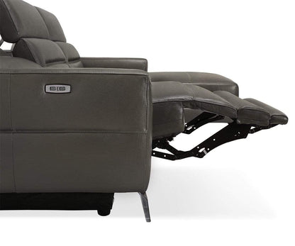 Canapé sectionnel inclinable électrique en cuir Vetali à droite