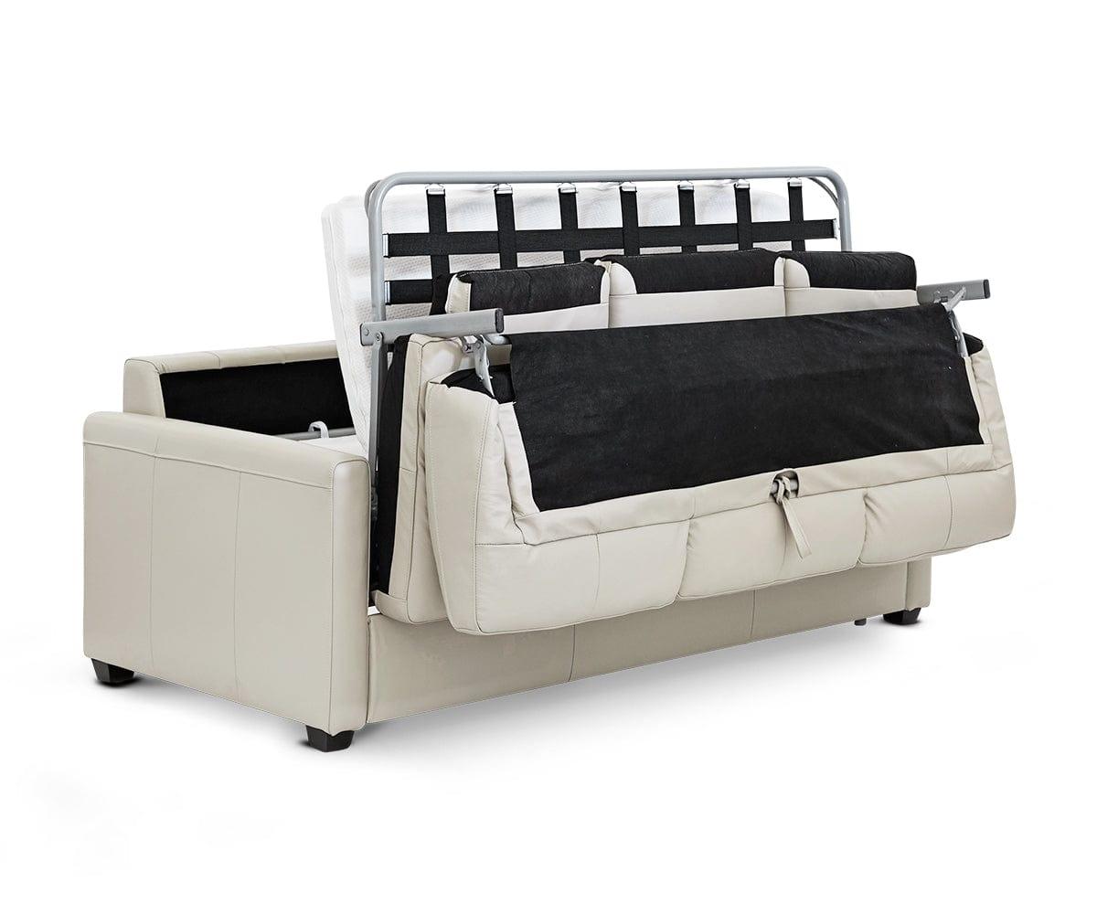 Canapé-lit queen-size en cuir Jonas