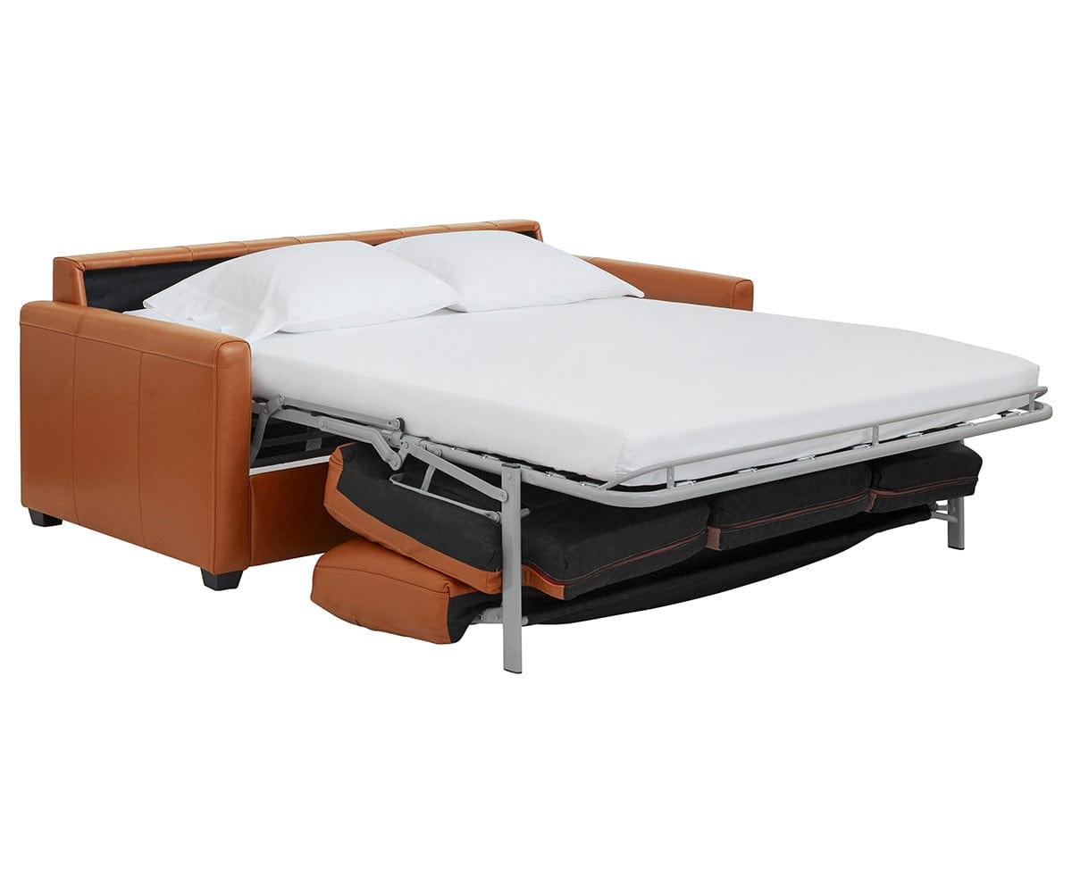 Canapé-lit queen-size en cuir Jonas