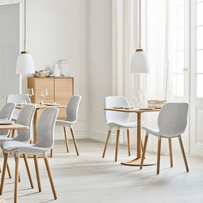 Chaise de salle à manger Seed - Rembourrée - Base en chêne huilé