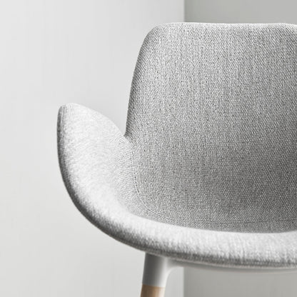 Fauteuil de salle à manger Seed - Rembourré - Piètement en chêne huilé