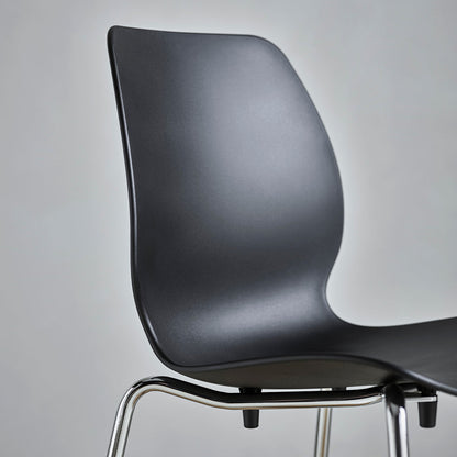 Chaise de comptoir Seed - Rembourrée - Base chromée