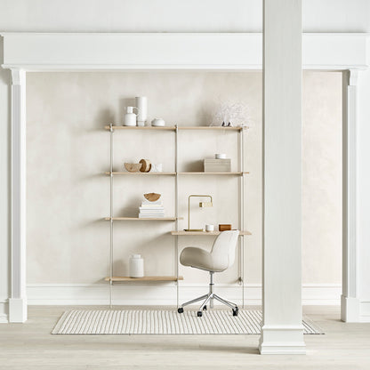 Fauteuil Seed - Rembourré - Piètement 5 branches avec roulettes - Chrome
