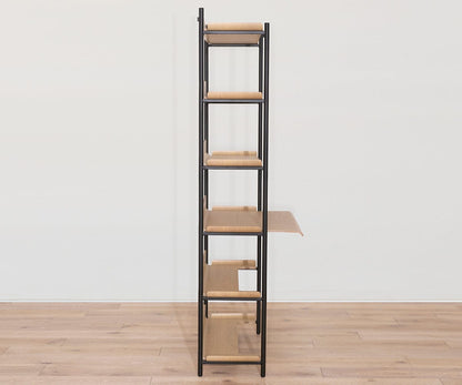 Freya 6 étagères avec bureau - Chêne