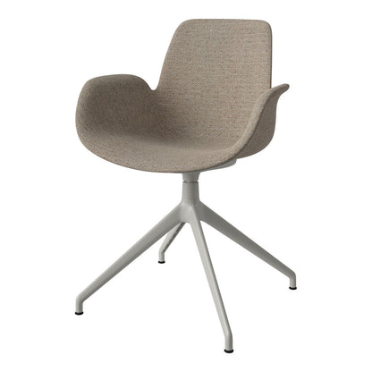 Fauteuil Seed - Rembourré - Piètement 4 branches avec patins - Acier laqué gris