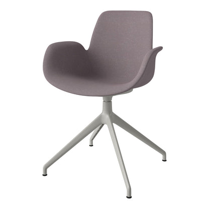 Fauteuil Seed - Rembourré - Piètement 4 branches avec patins - Acier laqué gris