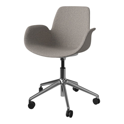 Fauteuil Seed - Rembourré - Piètement 5 branches avec roulettes - Chrome