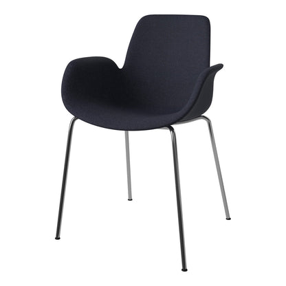 Fauteuil de salle à manger Seed - Rembourré - Base chromée