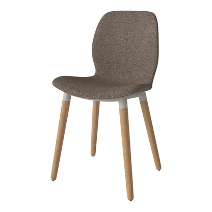 Chaise de salle à manger Seed - Rembourrée - Base en chêne huilé