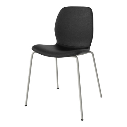 Chaise de salle à manger Seed - Rembourrée - Base en acier, laquée gris