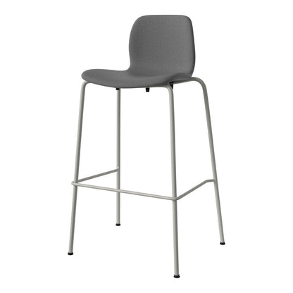 Chaise de bar Seed - Rembourrée - Piètement en acier, laquée gris