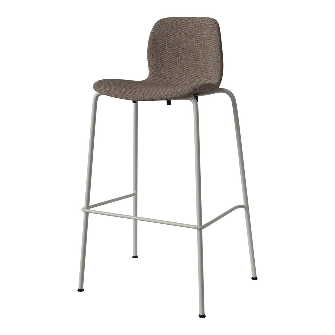 Chaise de bar Seed - Rembourrée - Piètement en acier, laquée gris