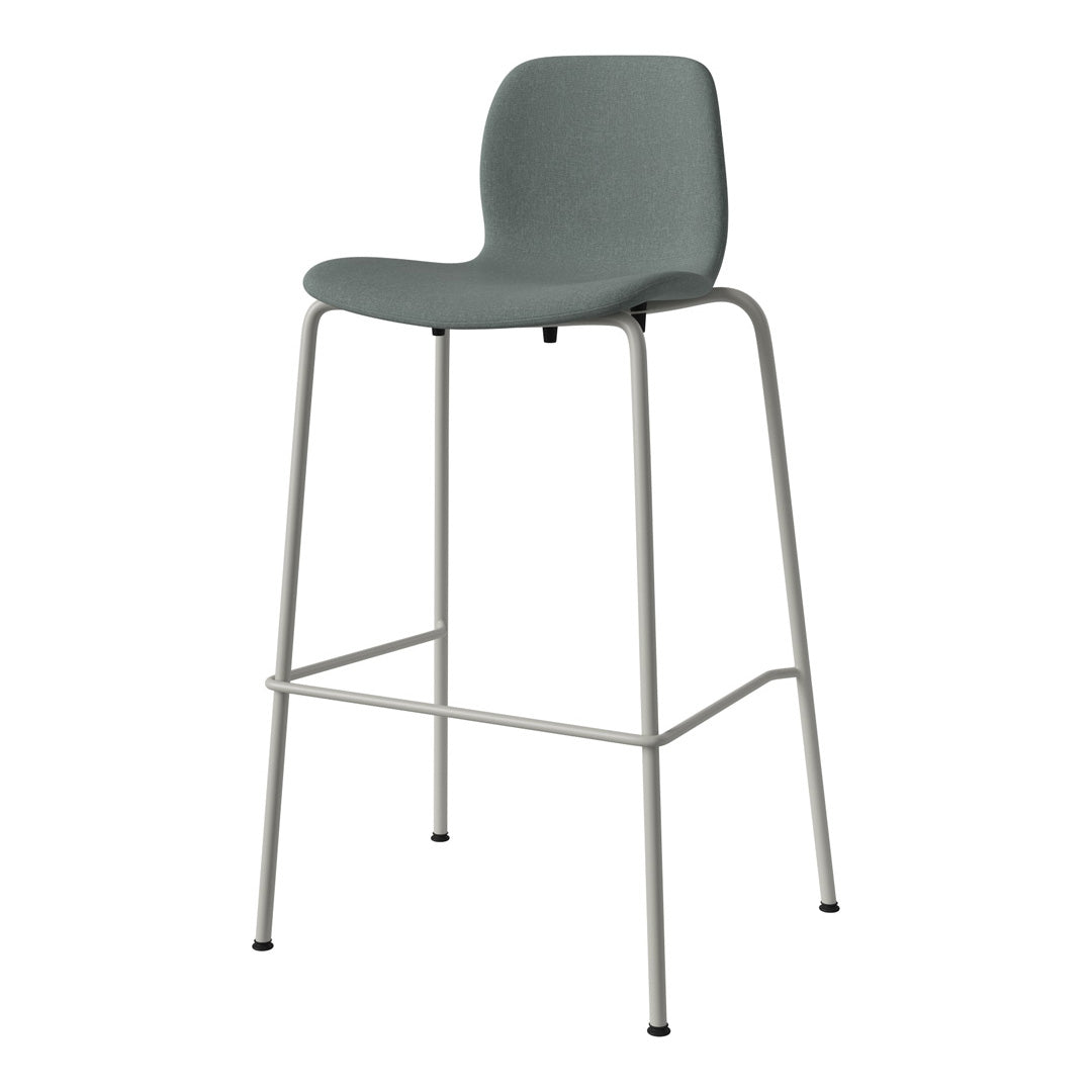 Chaise de bar Seed - Rembourrée - Piètement en acier, laquée gris