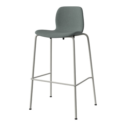 Chaise de bar Seed - Rembourrée - Piètement en acier, laquée gris