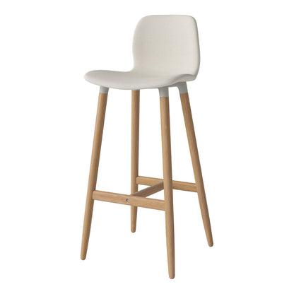 Chaise de bar Seed - Rembourrée - Piètement en chêne huilé