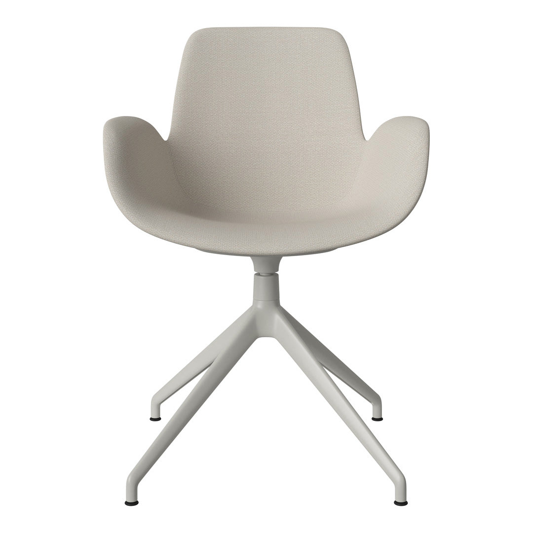 Fauteuil Seed - Rembourré - Piètement 4 branches avec patins - Acier laqué gris
