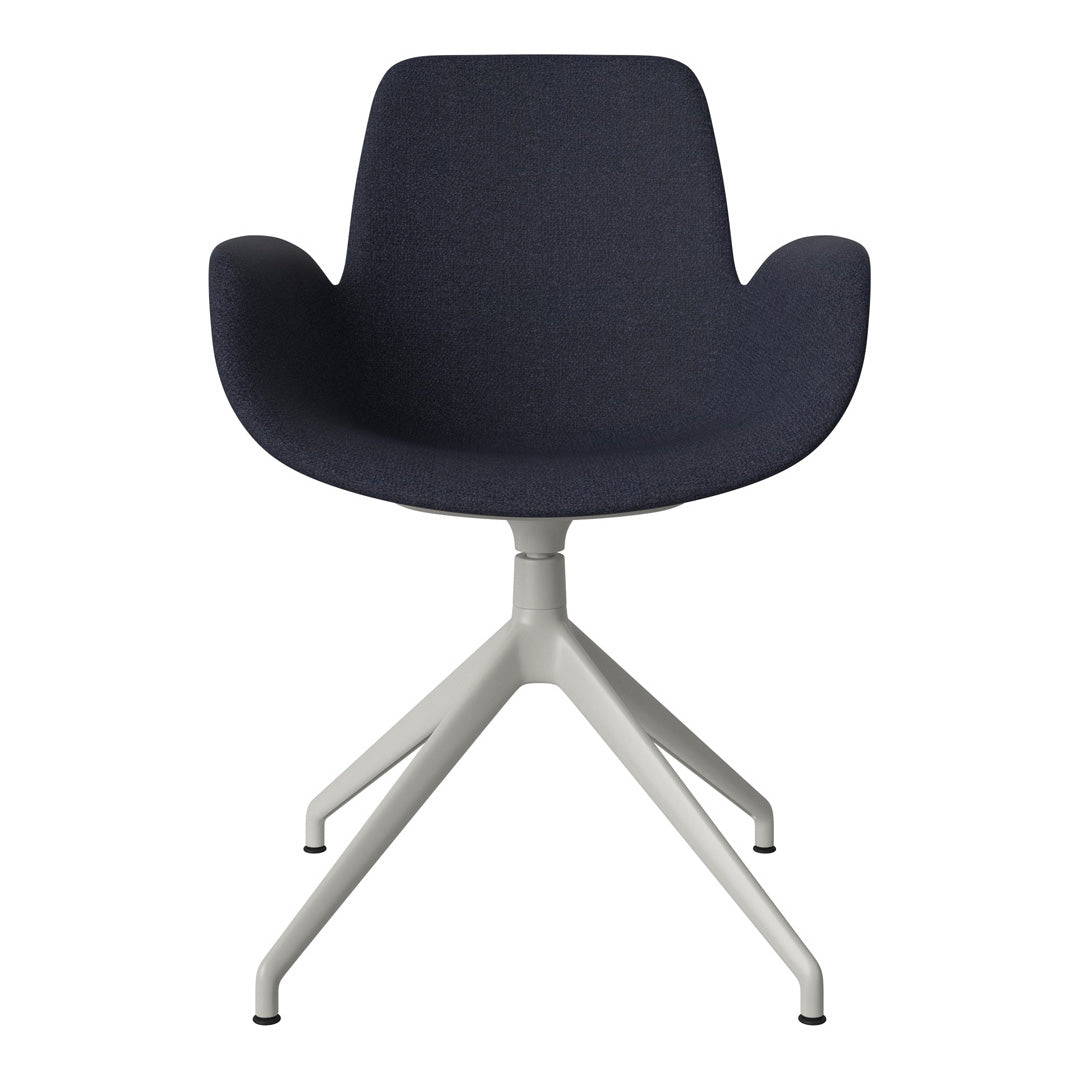 Fauteuil Seed - Rembourré - Piètement 4 branches avec patins - Acier laqué gris