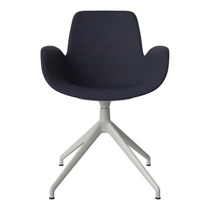 Fauteuil Seed - Rembourré - Piètement 4 branches avec patins - Acier laqué gris