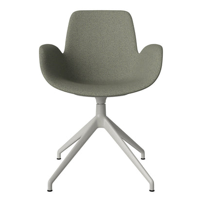 Fauteuil Seed - Rembourré - Piètement 4 branches avec patins - Acier laqué gris
