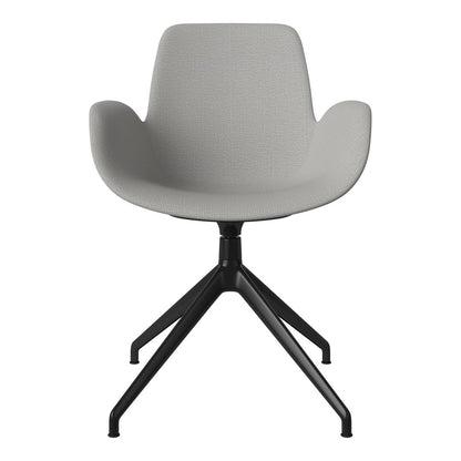 Fauteuil Seed - Rembourré - Piètement 4 branches avec patins - Acier laqué noir