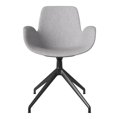 Fauteuil Seed - Rembourré - Piètement 4 branches avec patins - Acier laqué noir