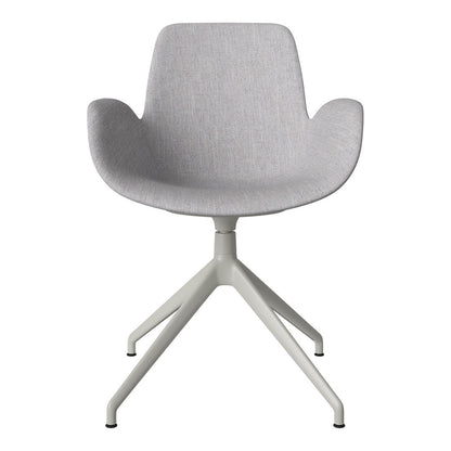 Fauteuil Seed - Rembourré - Piètement 4 branches avec patins - Acier laqué gris