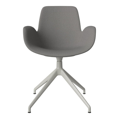 Fauteuil Seed - Rembourré - Piètement 4 branches avec patins - Acier laqué gris