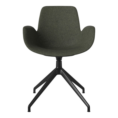 Fauteuil Seed - Rembourré - Piètement 4 branches avec patins - Acier laqué noir