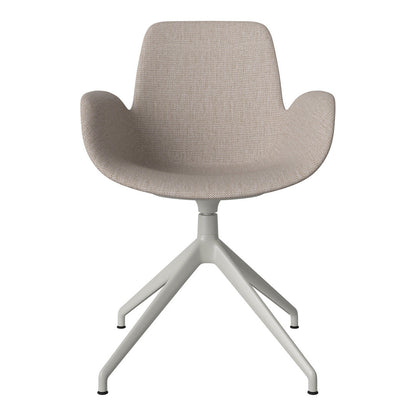 Fauteuil Seed - Rembourré - Piètement 4 branches avec patins - Acier laqué gris
