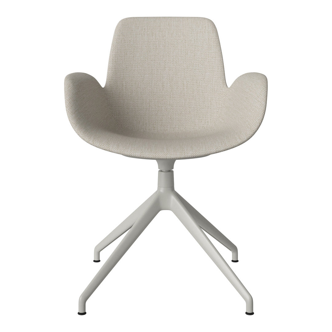 Fauteuil Seed - Rembourré - Piètement 4 branches avec patins - Acier laqué gris