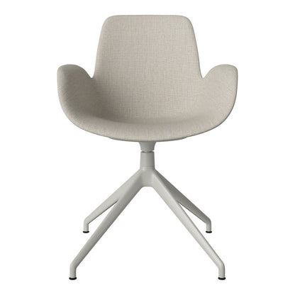 Fauteuil Seed - Rembourré - Piètement 4 branches avec patins - Acier laqué gris