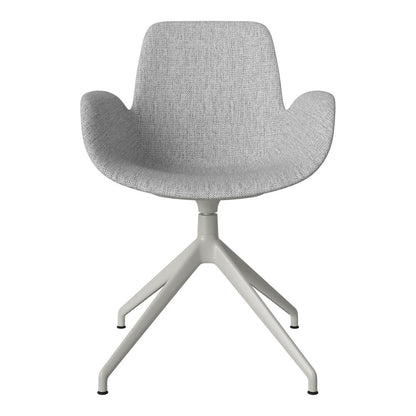 Fauteuil Seed - Rembourré - Piètement 4 branches avec patins - Acier laqué gris