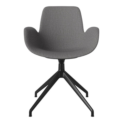 Fauteuil Seed - Rembourré - Piètement 4 branches avec patins - Acier laqué noir