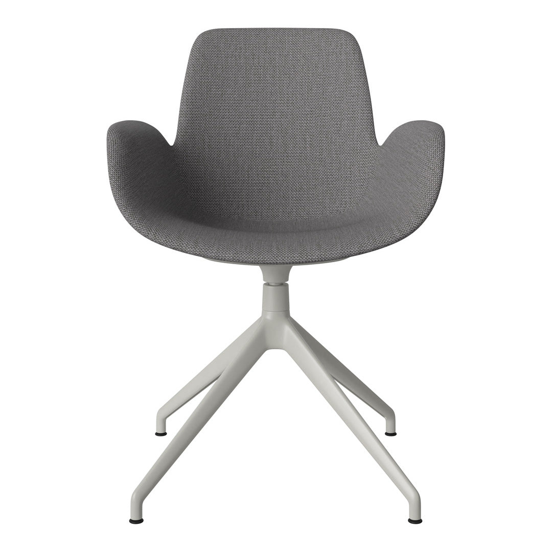 Fauteuil Seed - Rembourré - Piètement 4 branches avec patins - Acier laqué gris