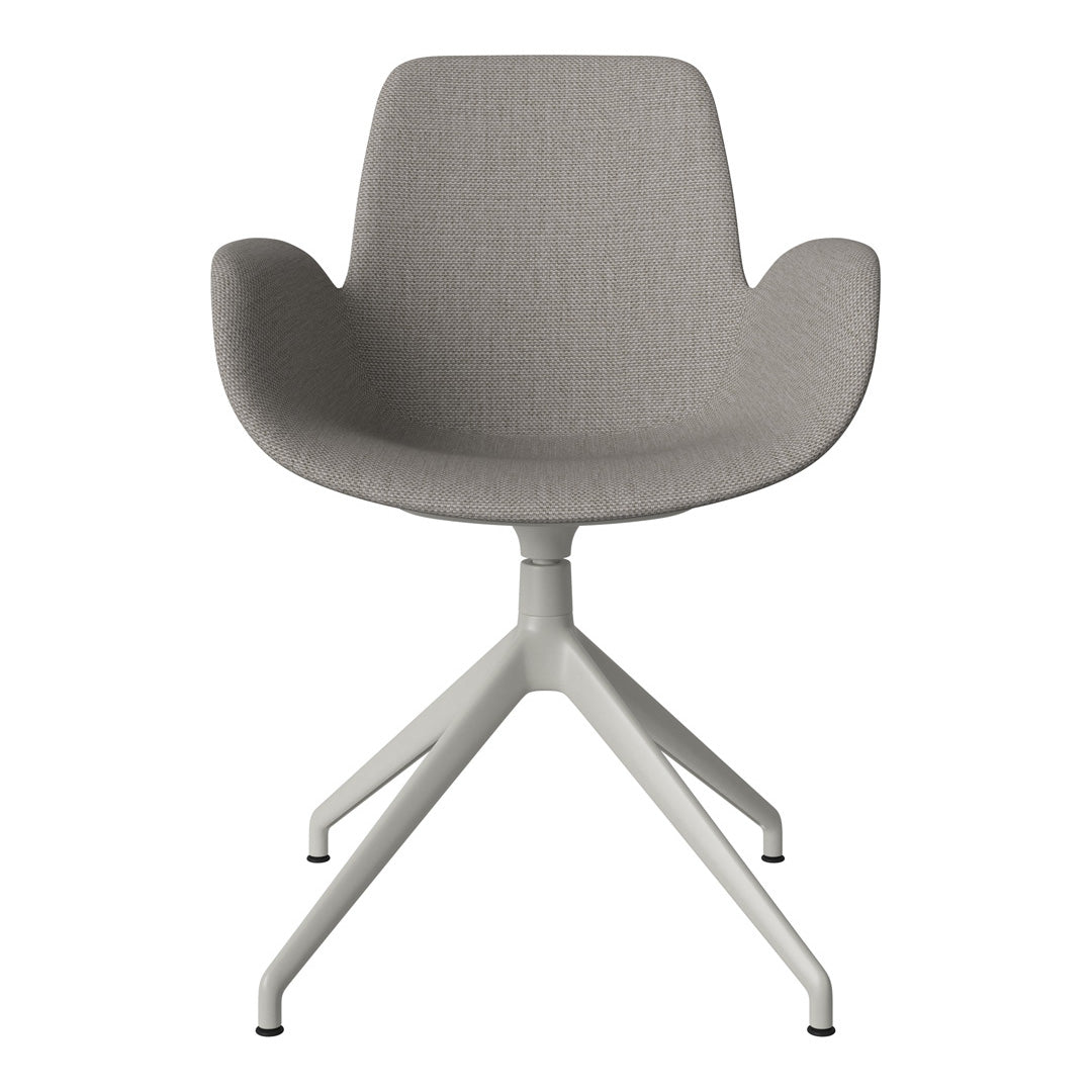 Fauteuil Seed - Rembourré - Piètement 4 branches avec patins - Acier laqué gris