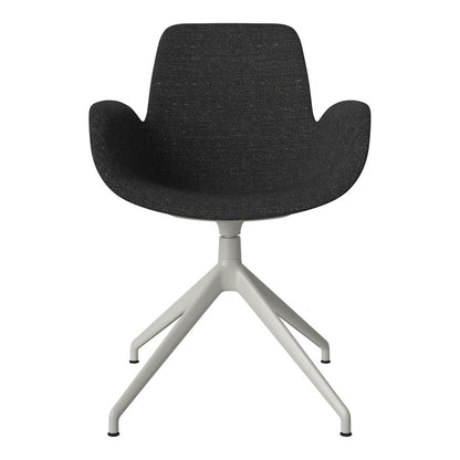 Fauteuil Seed - Rembourré - Piètement 4 branches avec patins - Acier laqué gris