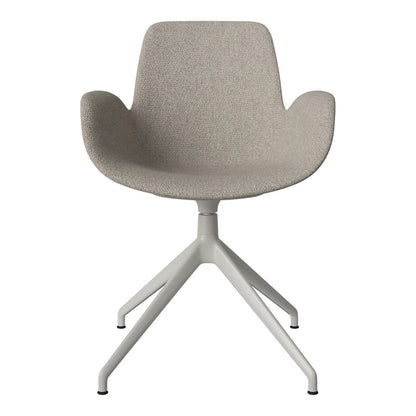 Fauteuil Seed - Rembourré - Piètement 4 branches avec patins - Acier laqué gris