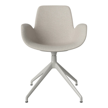 Fauteuil Seed - Rembourré - Piètement 4 branches avec patins - Acier laqué gris