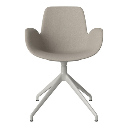 Fauteuil Seed - Rembourré - Piètement 4 branches avec patins - Acier laqué gris