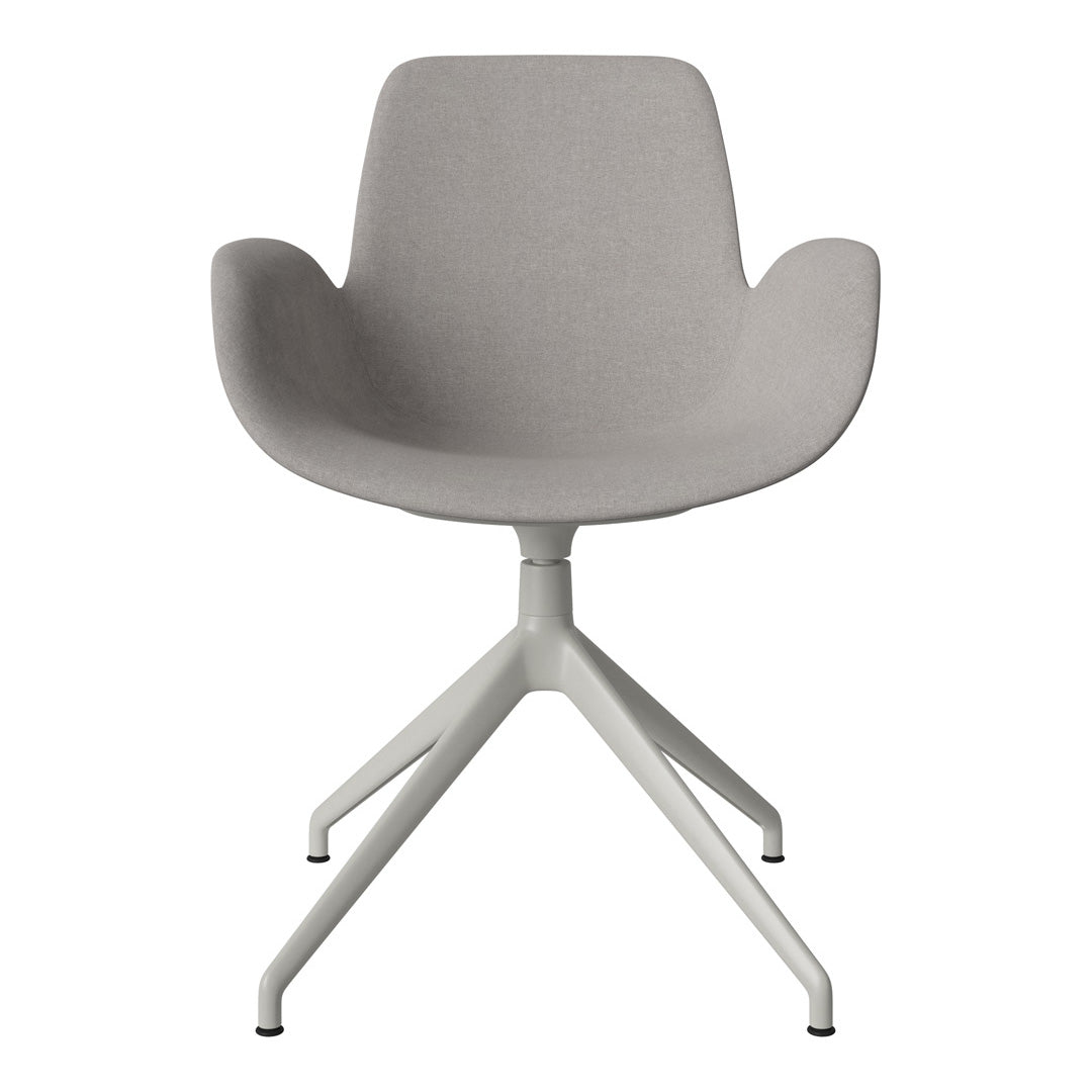 Fauteuil Seed - Rembourré - Piètement 4 branches avec patins - Acier laqué gris