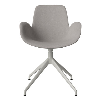 Fauteuil Seed - Rembourré - Piètement 4 branches avec patins - Acier laqué gris