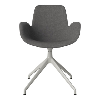 Fauteuil Seed - Rembourré - Piètement 4 branches avec patins - Acier laqué gris